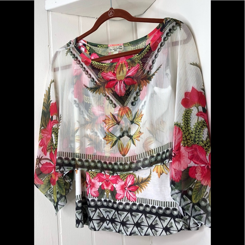 Live and Let Live Tank and Cover Up Petite Top